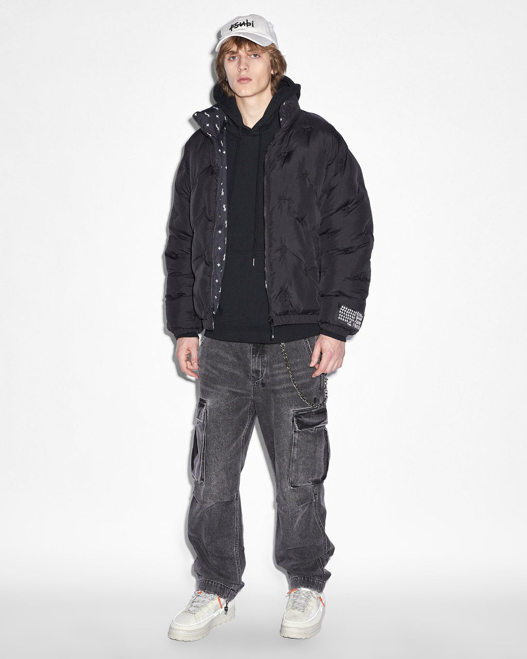 Mens Riot Cargo Pant Angst Black Relaxed Pants - Black