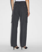 Womens Squad Cargo Charcoal Pants - Grey