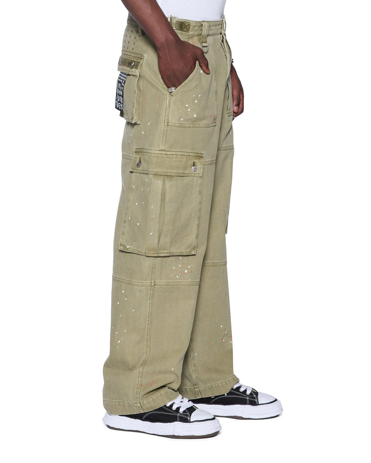 Mens Trooper Cargo Pant Militant Straight Pants - Khaki