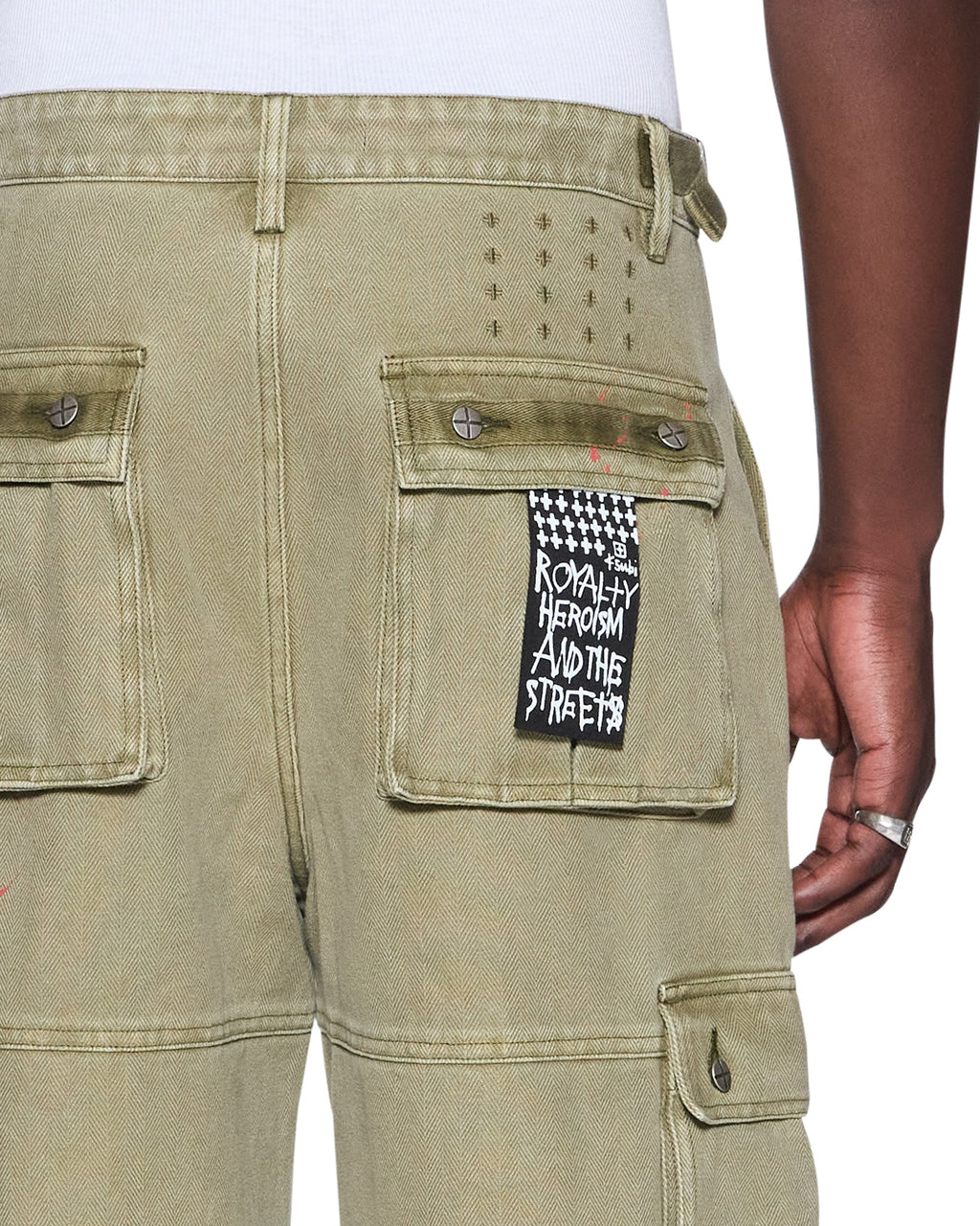 Mens Trooper Cargo Pant Militant Straight Pants - Khaki