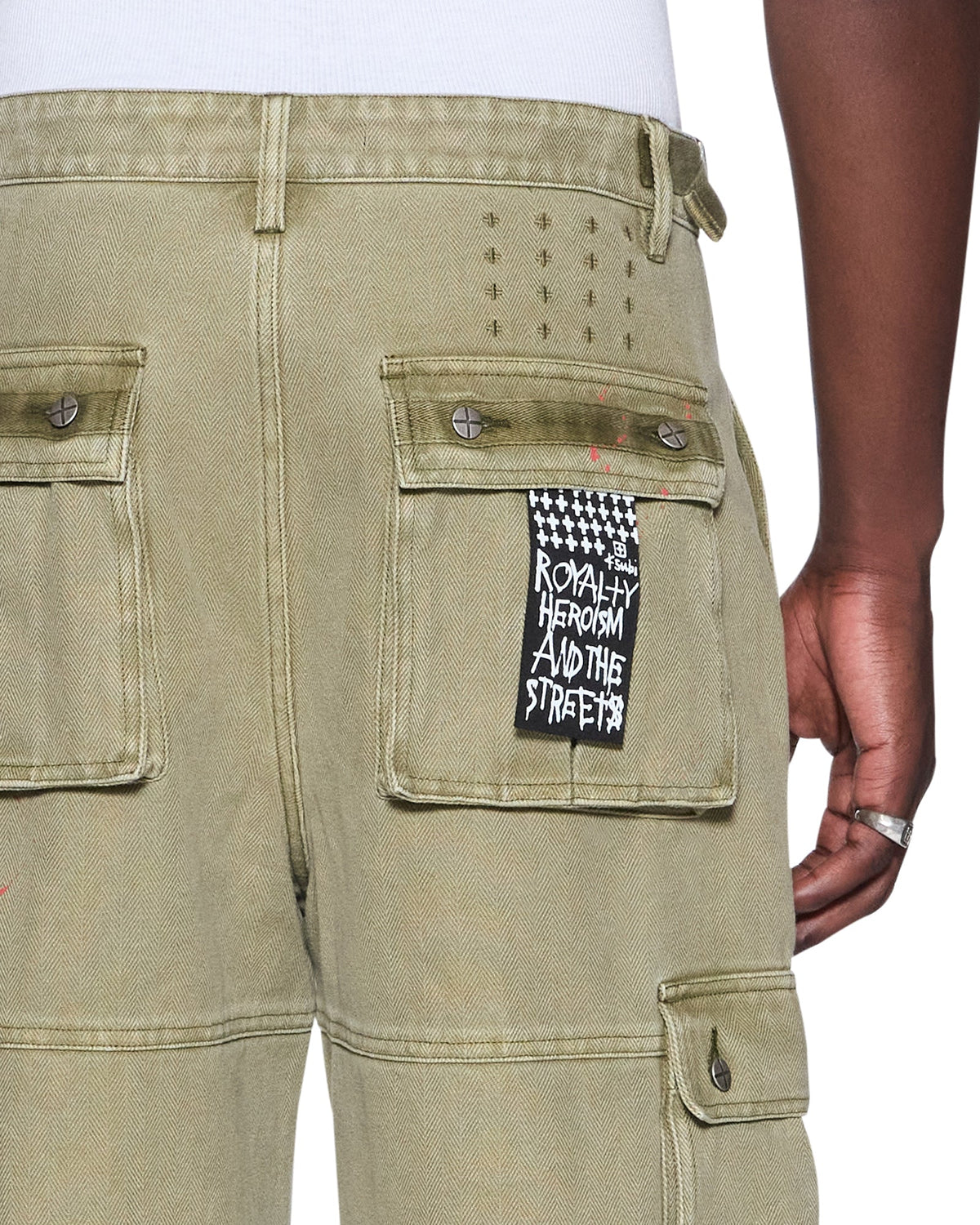 Mens Trooper Cargo Pant Militant Straight Pants - Khaki