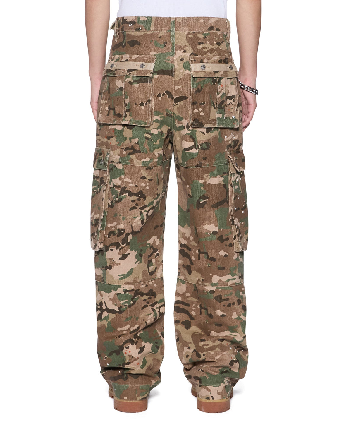 Mens Trooper Cargo Pant Woodland Straight Pants - Green