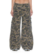 Womens Dropout Cargo Pant Camo Baggy Pants - Green