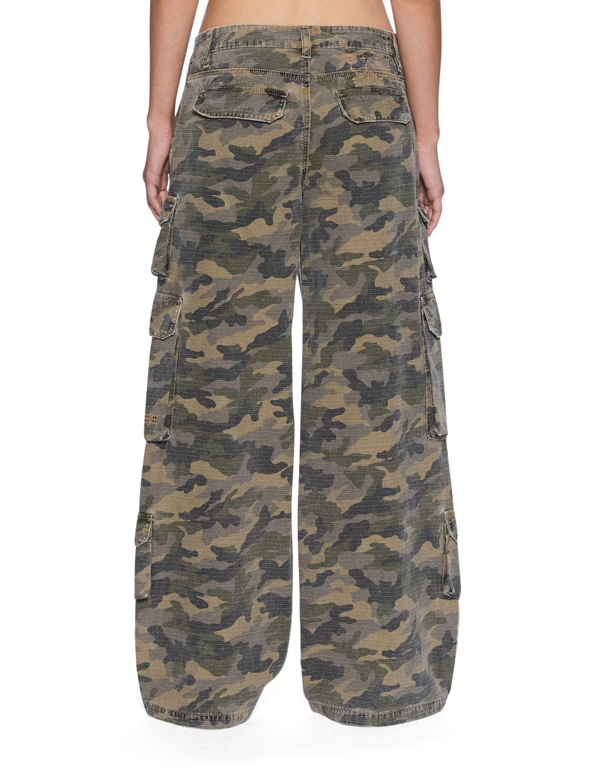 Womens Dropout Cargo Pant Camo Baggy Pants - Green
