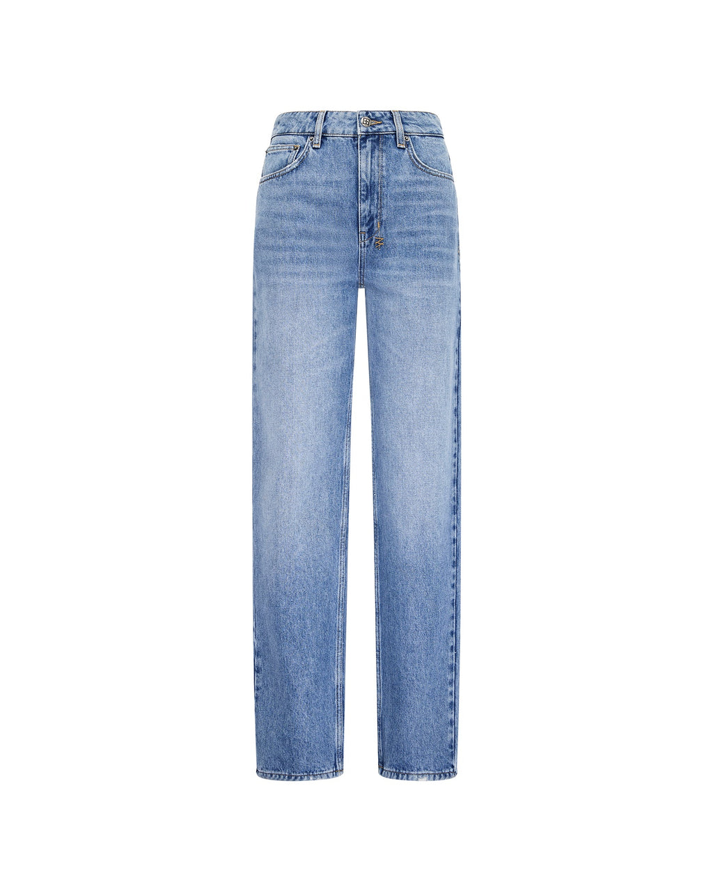 Womens Pinup Straight Jean Bondi Blue Straight Denim Jeans - Denim