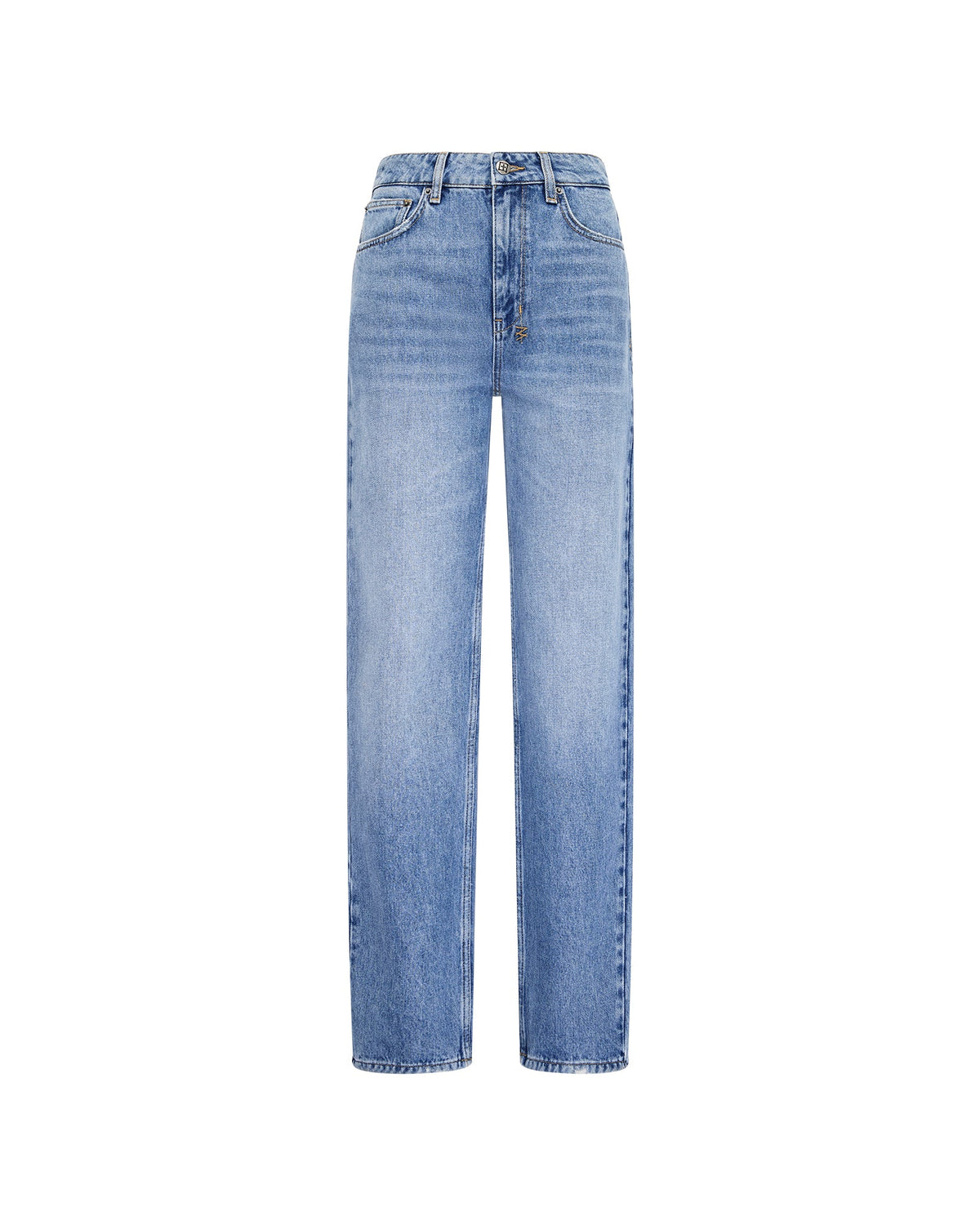 Womens Pinup Straight Jean Bondi Blue Straight Denim Jeans - Denim