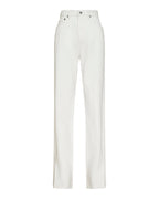 Womens Playback Splits Ecru Straight Denim Jeans - Beige