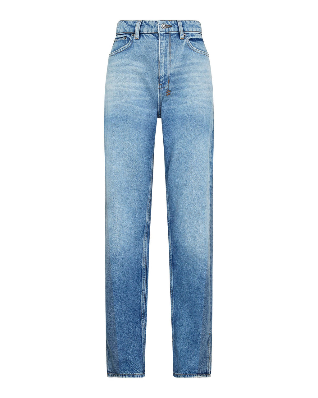Womens Playback Splits Tru Vintage Straight Denim Jeans - Denim