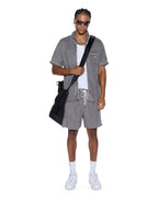 Mens Lounge Short Charcoal Relaxed Walkshorts - Grey