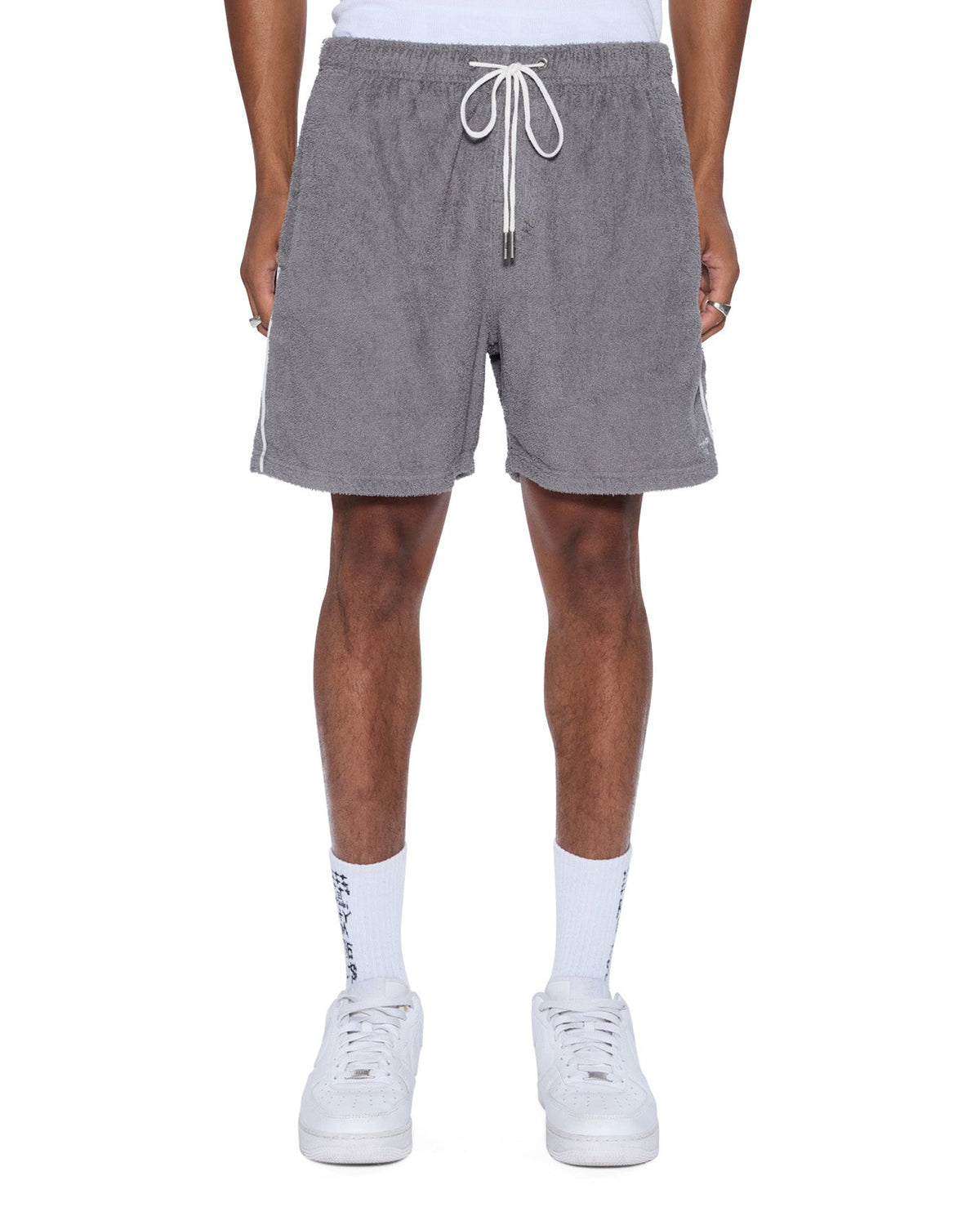 Mens Lounge Short Charcoal Relaxed Walkshorts - Grey