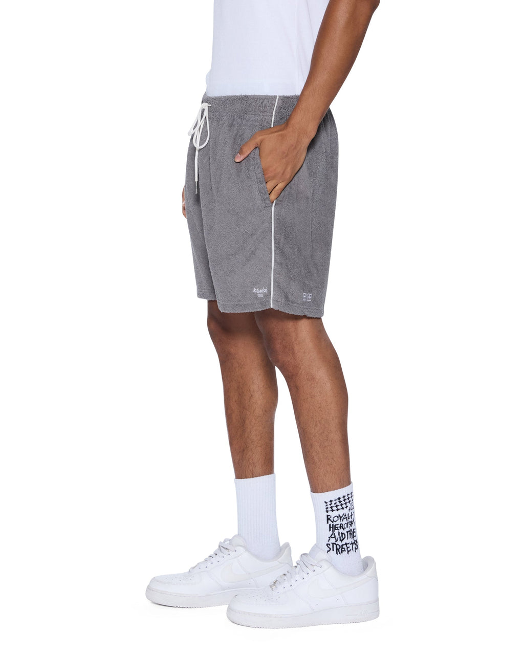 Mens Lounge Short Charcoal Relaxed Walkshorts - Grey