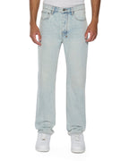 Mens Hazlow Frost Blue Straight Denim Jeans - Denim