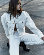 Womens Playback Sugar Rush Straight Denim Jeans - White