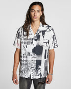 Mens Love Rave Resort Ss Shirt Mult Regular Shirts - Multi Colour