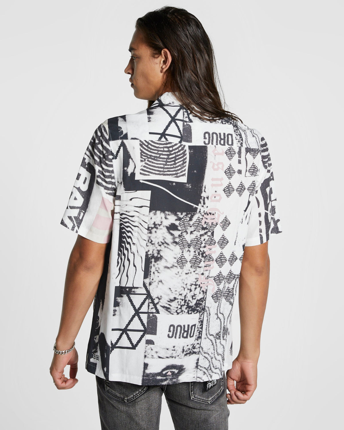 Mens Love Rave Resort Ss Shirt Mult Regular Shirts - Multi Colour