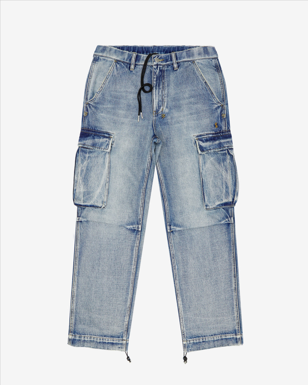 Mens Riot Cargo Pant Punk Blue Relaxed Pants - Denim