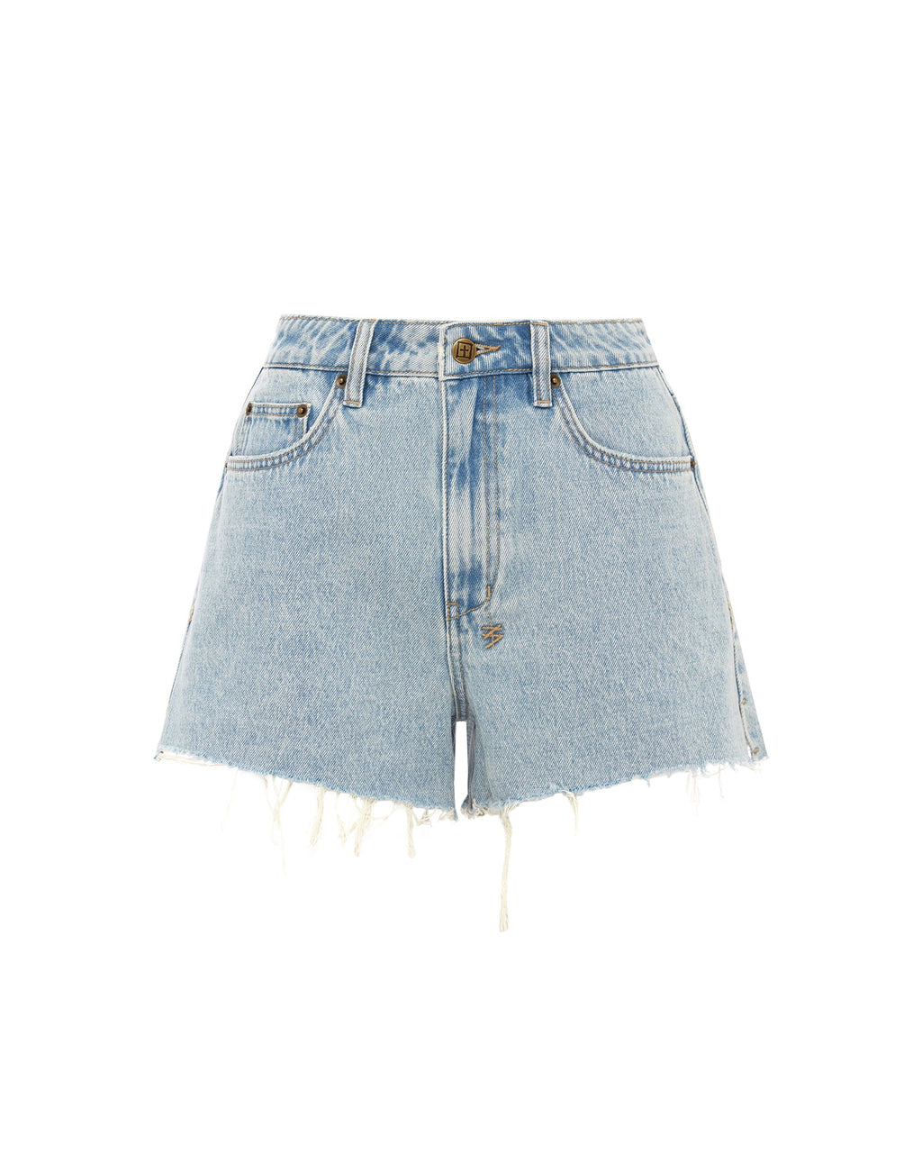 Womens Rise N Hi Rollin Fitted Walkshorts - Denim