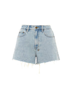 Womens Rise N Hi Rollin Fitted Walkshorts - Denim