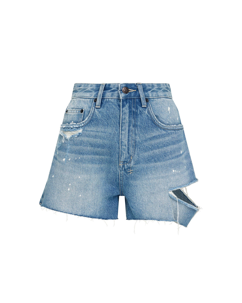 Womens Rise N Hi Kut Out Surge Relaxed Walkshorts - Denim