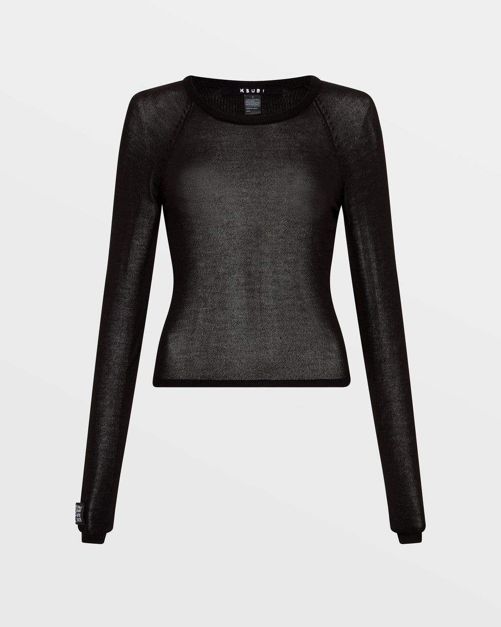 Womens Ultra Knit Top Black Fitted Knitwear - Black