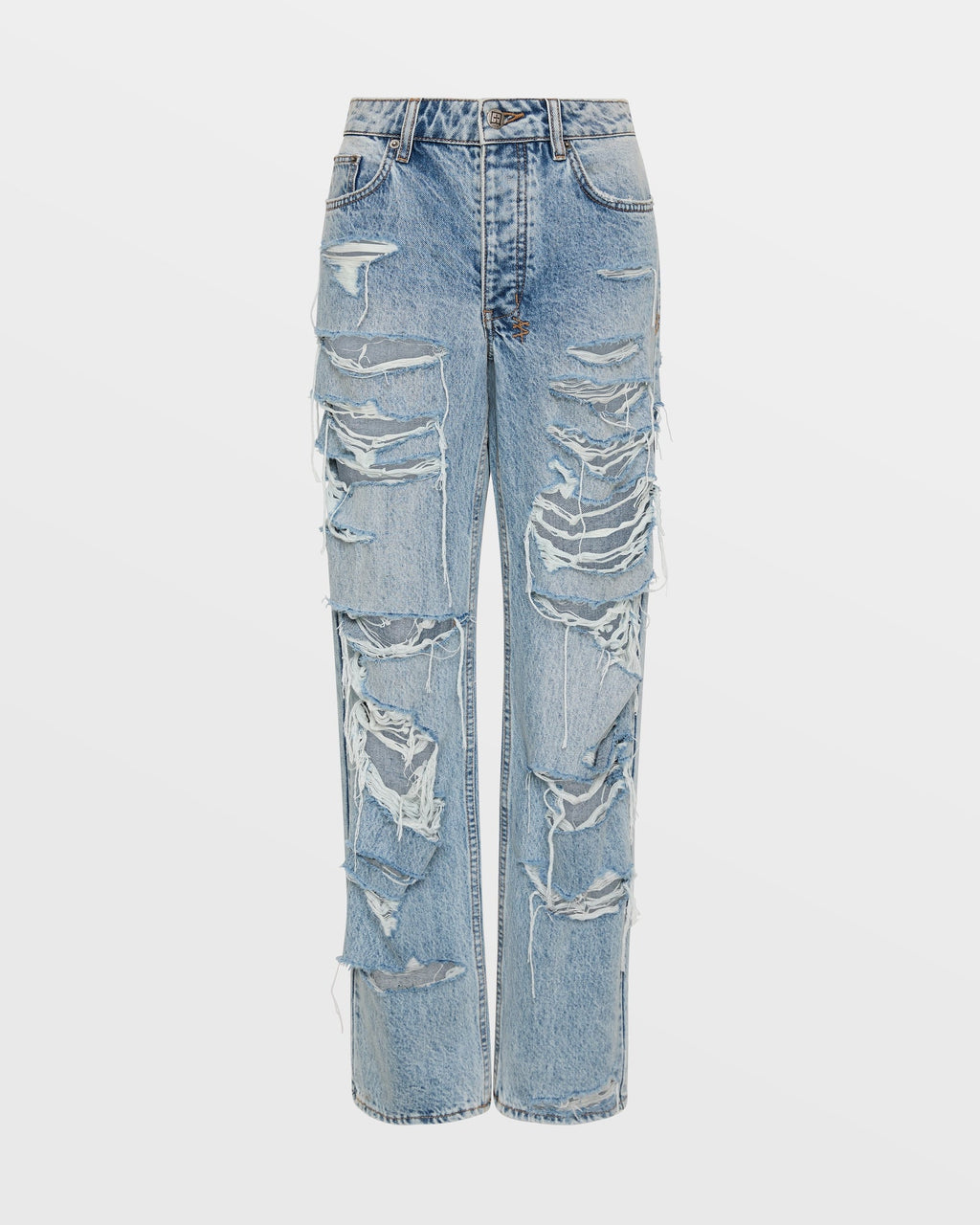 Womens Brooklyn Jean Karma Trashed Straight Denim Jeans - Denim