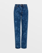 Womens Playback Imprint Straight Denim Jeans - Denim