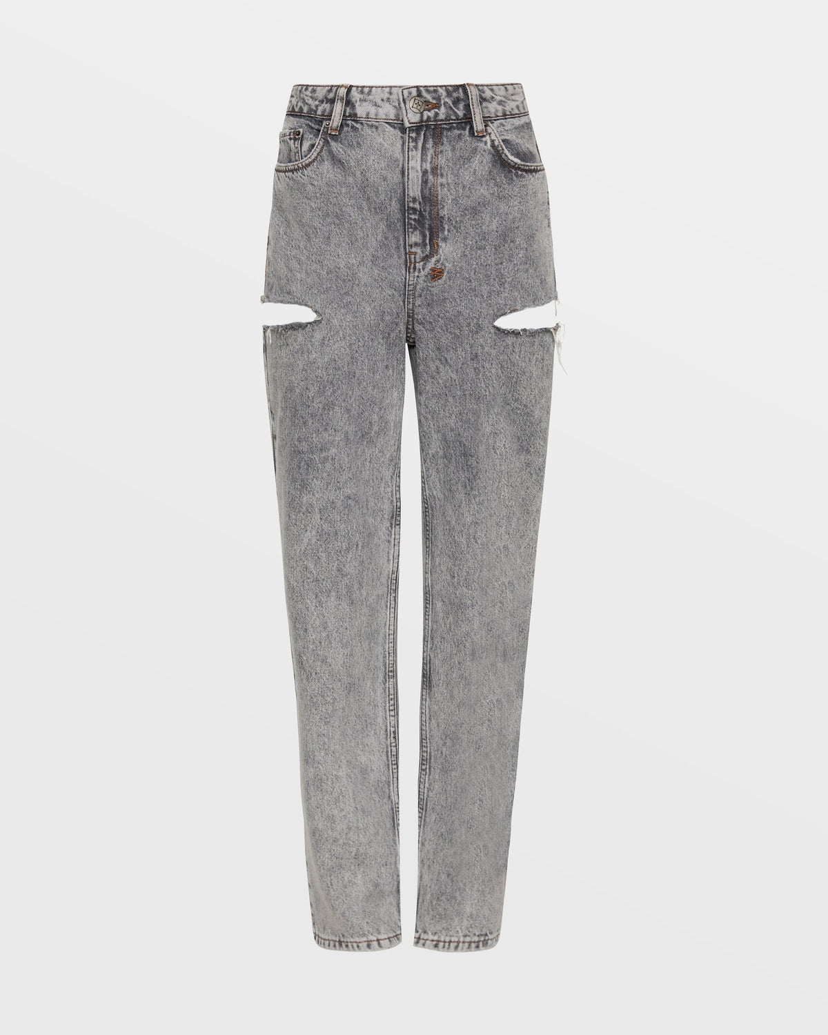 Womens Playback Dime Kut Out Relaxed Denim Jeans - Grey