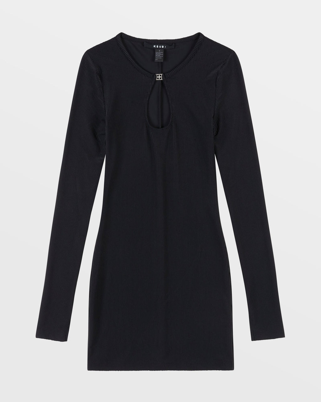 Womens Charmed Keyhole Dress Black Fitted Dresses - Black