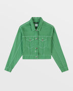 Womens Billie Jacket Jade Oversized Jackets - Green