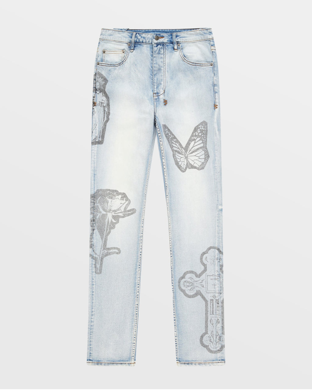 Mens Chitch Kut Out Nimbus Slim Denim Jeans - Denim