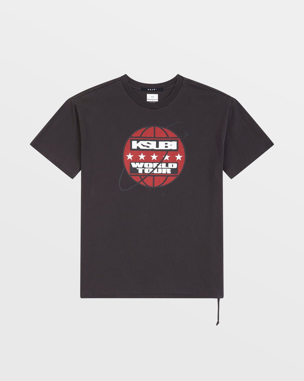 Mens Tour Biggie Ss Tee Faded Black Oversized Tees - Black