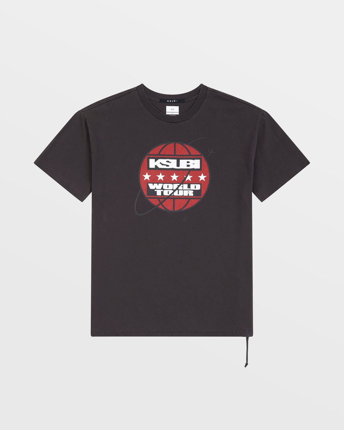 Mens Tour Biggie Ss Tee Faded Black Oversized Tees - Black