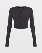 Womens Transcend Cardi Silver Fitted Fashion Tops - Grey