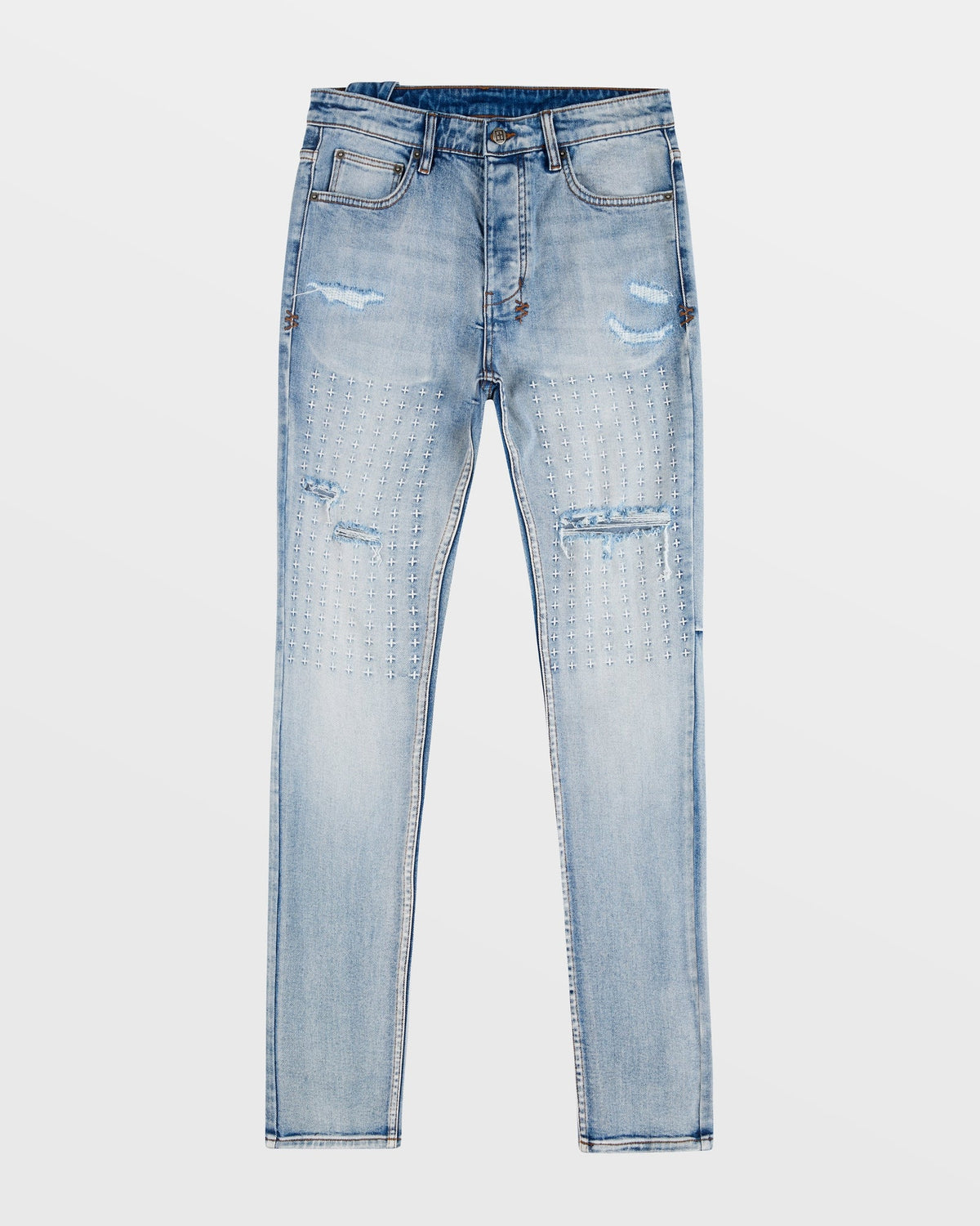 Mens Chitch Enjoy Trashed Slim Denim Jeans - Denim