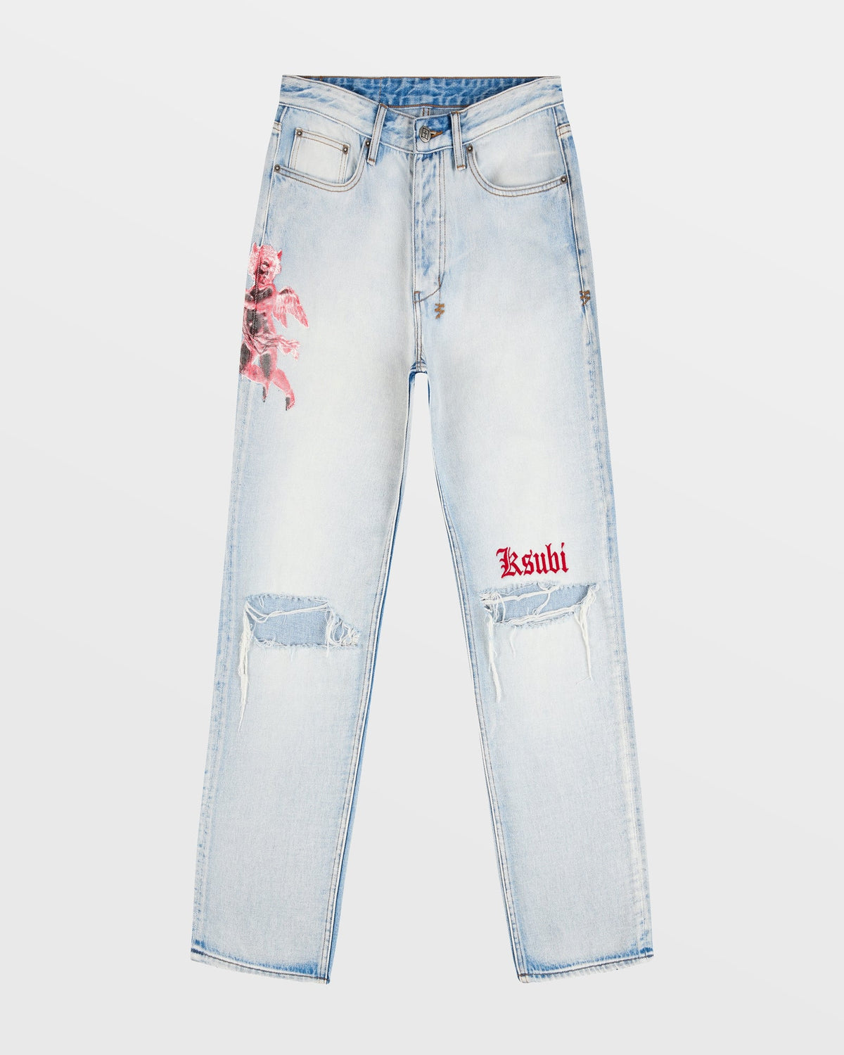 Mens Anti K Icons Relaxed Denim Jeans - Denim