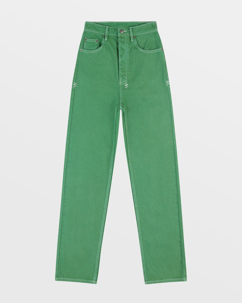 Womens Playback Jade Straight Denim Jeans - Green