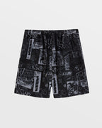 Mens Mash Up Boardshort Black Regular Walkshorts - Black