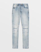 Mens Van Winkle 2 Tone Skinny Denim Jeans - Denim