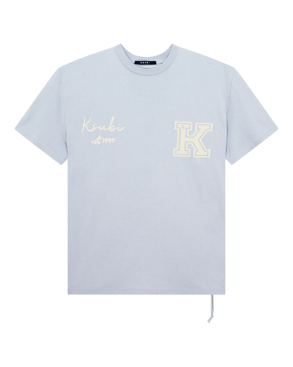 Mens Salud Biggie Ss Tee Blue Mist Oversized Tees - Blue
