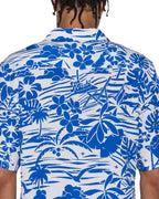 Mens Lagoon Ss Resort Shirt Blue Regular Shirts - Blue