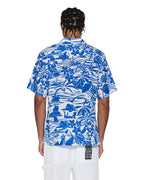 Mens Lagoon Ss Resort Shirt Blue Regular Shirts - Blue