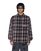Mens Vulture Flannel Ls Shirt Plum Regular Shirts - Multi Colour