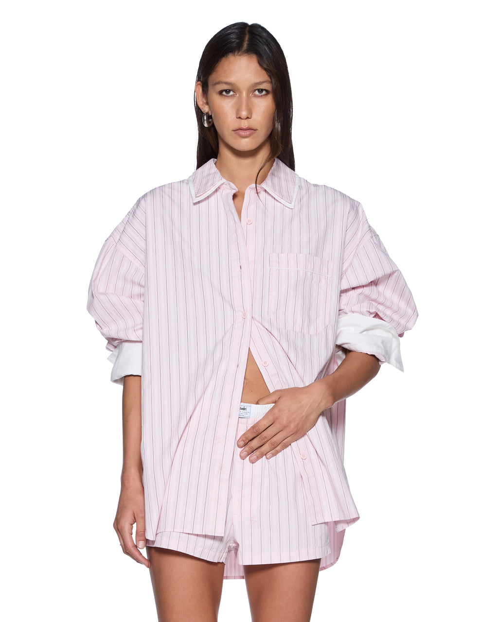 Womens Astra Ls Shirt Candy Oversized Shirts - Pink
