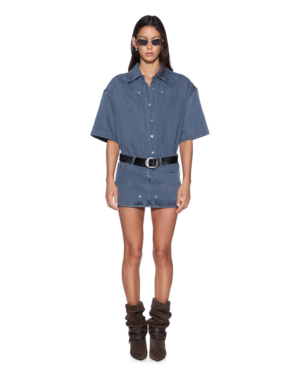 Womens Micro Mini Skirt Exposed Mirage Regular Skirts - Blue