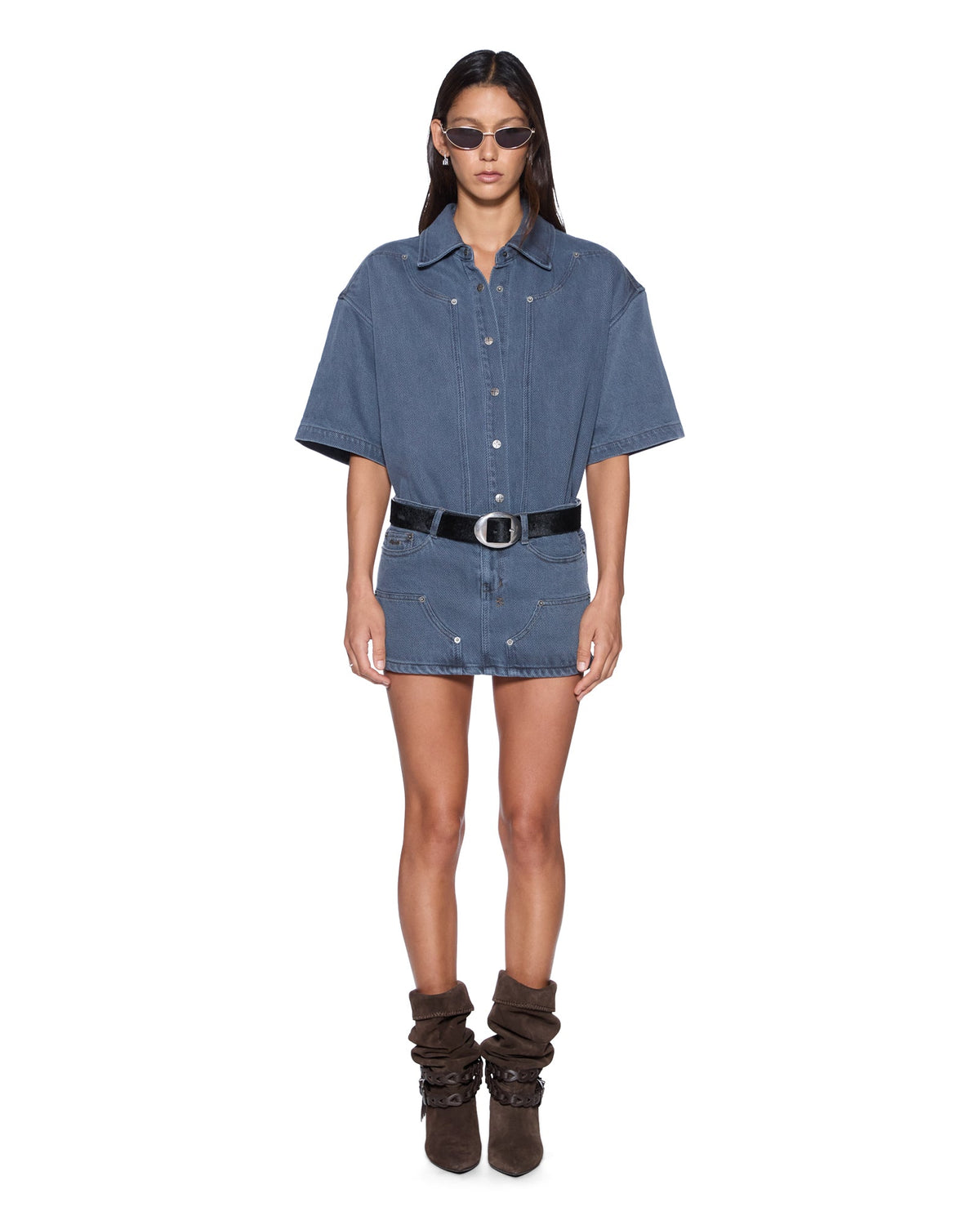 Womens Micro Mini Skirt Exposed Mirage Regular Skirts - Blue