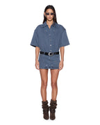 Womens Micro Mini Skirt Exposed Mirage Regular Skirts - Blue