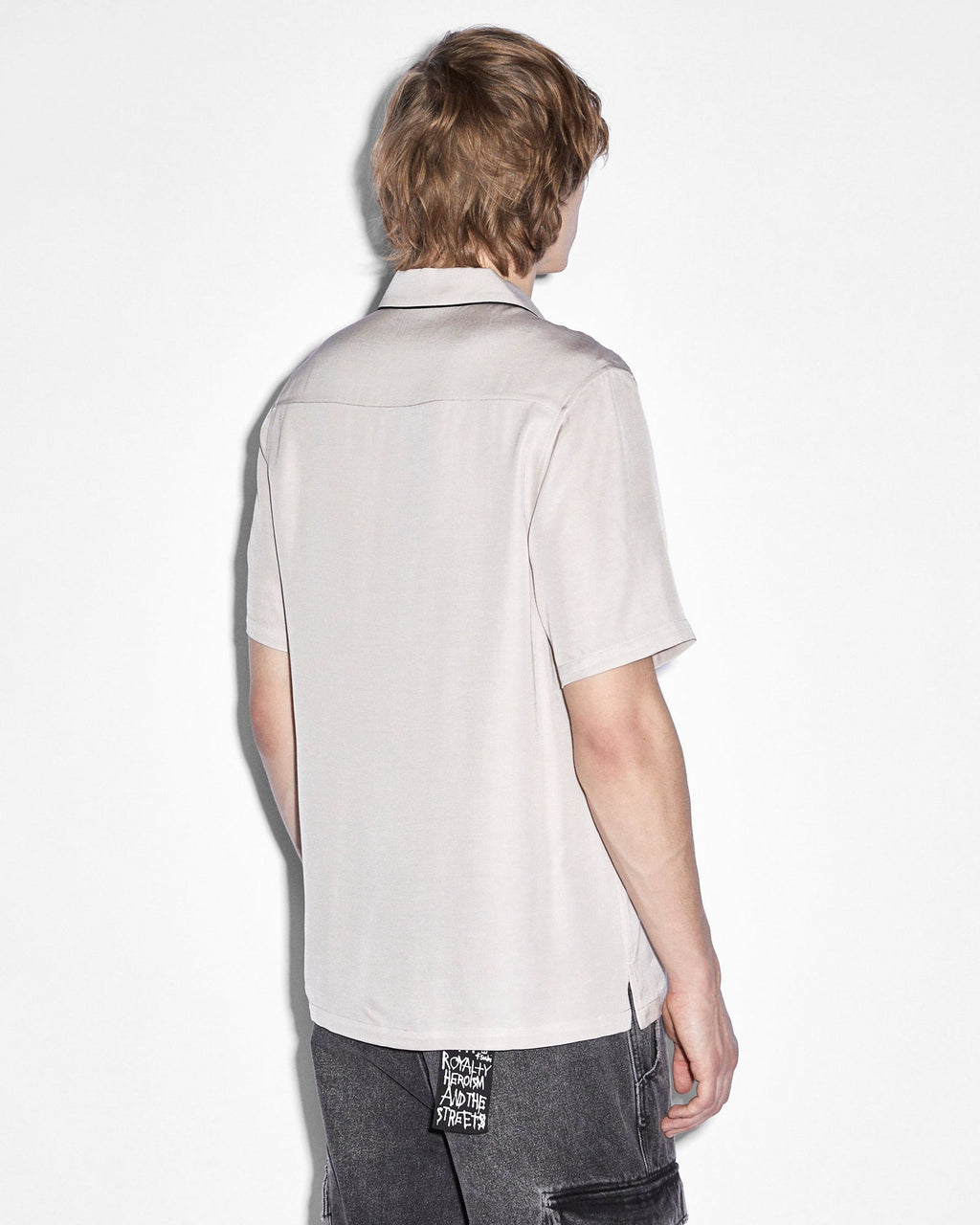Mens 1999 Downtown Ss Shirt Grey Regular Shirts - Grey
