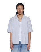 Mens Diner Ss Shirt Blue Stripe Regular Shirts - Multi Colour