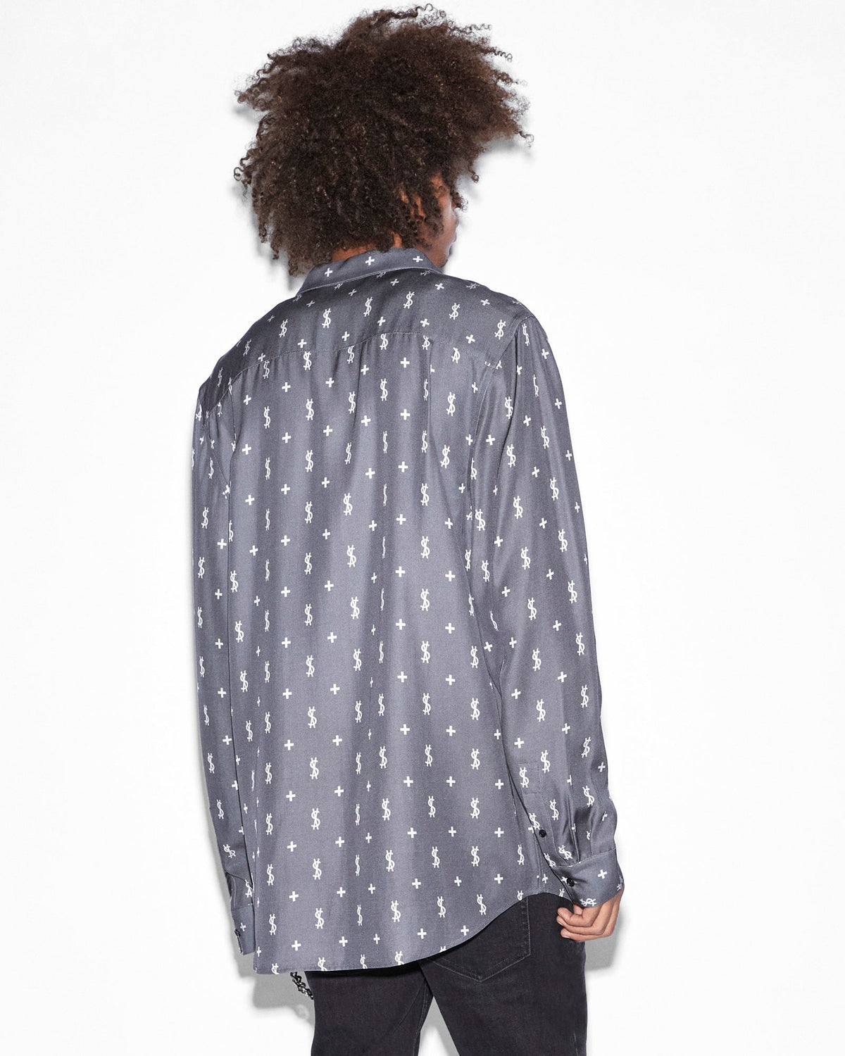Mens Dollagram Downtown Ls Shirt Black Regular Shirts - Black