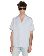 Mens Downtown Resort Ss Shirt Shallows Regular Shirts - Blue